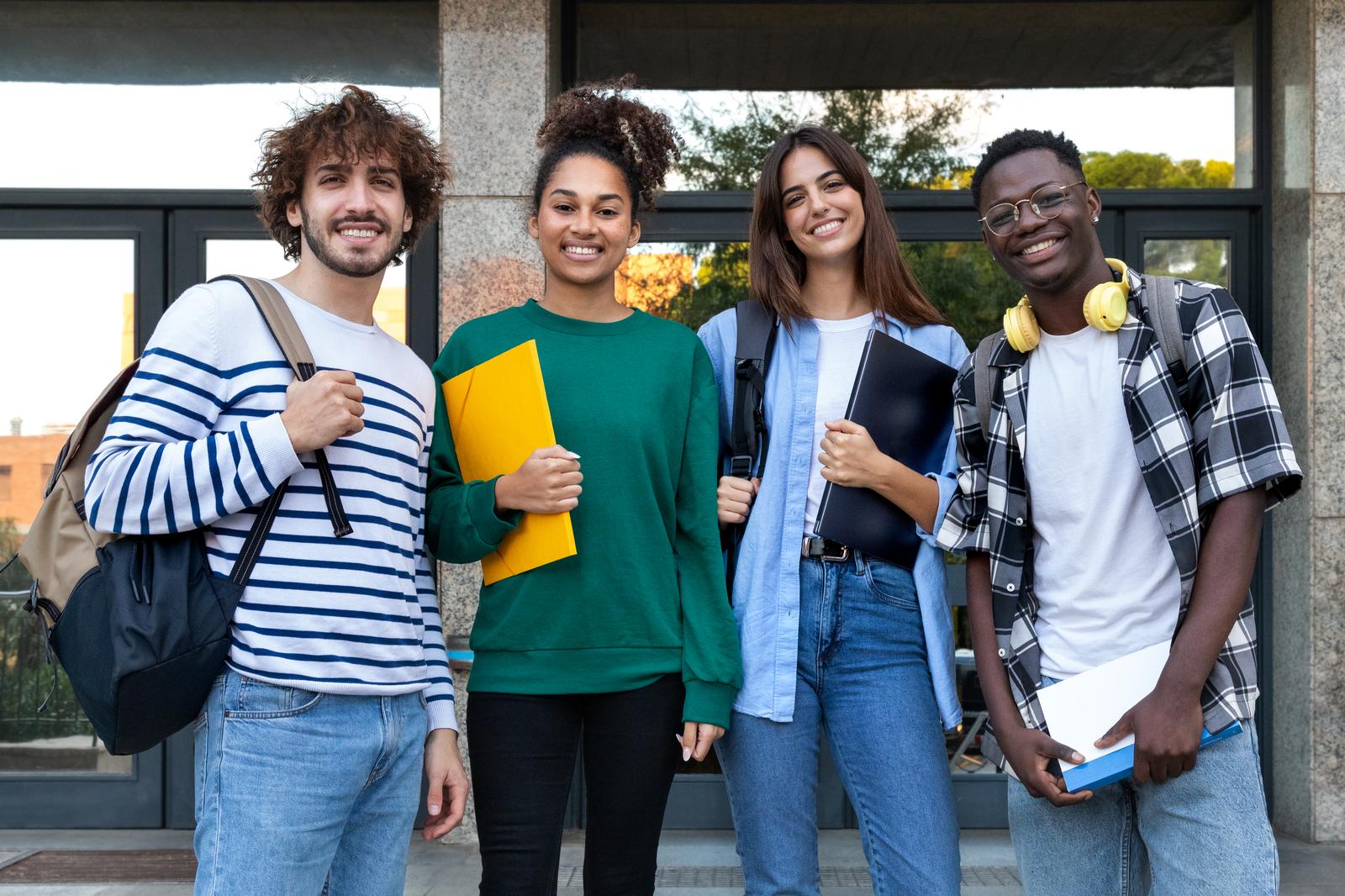 Students at a study abroad fair